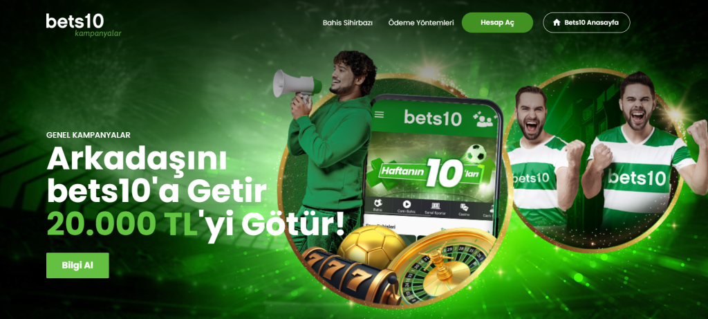 Arkadaşını Bets10'a Getir 20.000 TL'yi Götür
