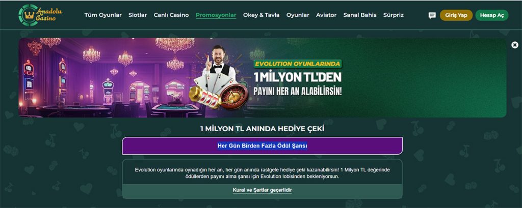 1 MİLYON TL ANINDA HEDİYE ÇEKİ