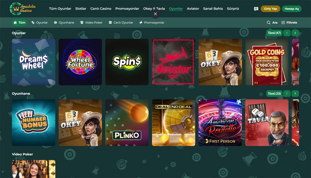 anadolu casinoda tombala oynayın