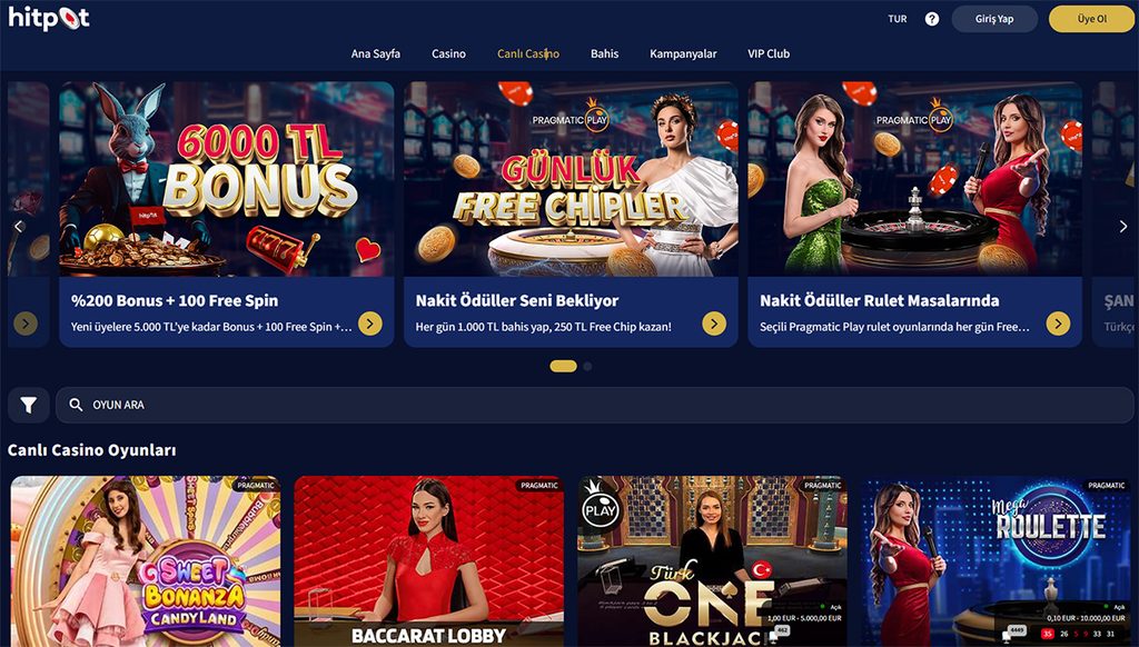 hitpot canlı blackjack ve krupiyeler