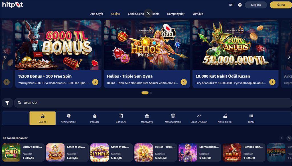 hitpot casino en iyi slot oyunları
